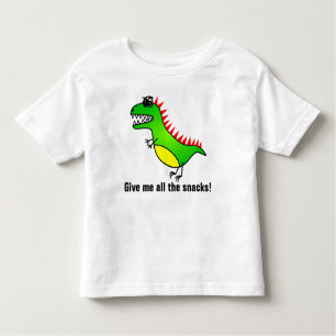 T-shirt Pour Les Tous Petits Donnez-moi tous les casse-croûte dinosaure affamé