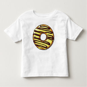 T-shirt Pour Les Tous Petits Donut Jaune, noisette, Chocolat, Glace, Froid
