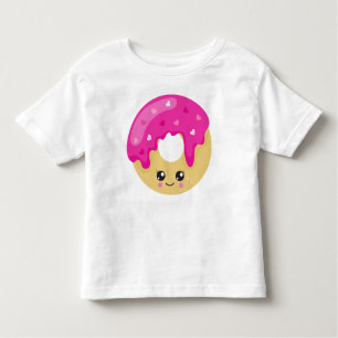T-shirt Pour Les Tous Petits Donut Kawaii, Donut rose, noix de muscade, Glace,