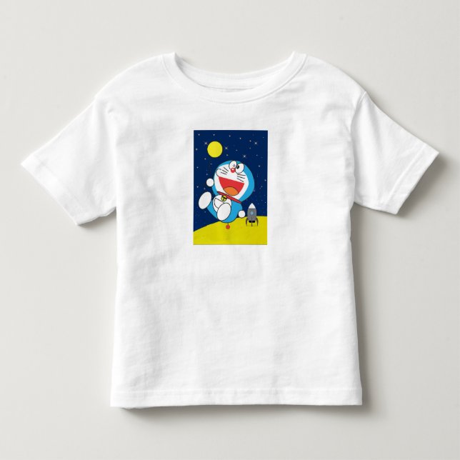 T-shirt Pour Les Tous Petits Doraemon à l'aventure spatiale Design  (Devant)