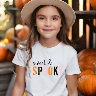 T-shirt Pour Les Tous Petits Doux Et Éffrayant Coloré   Bonne Halloween