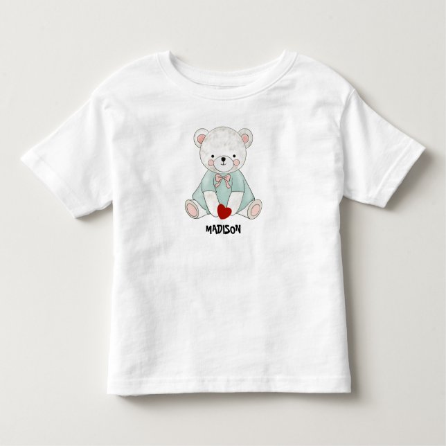 T-shirt Pour Les Tous Petits Doux petit peluche (Devant)
