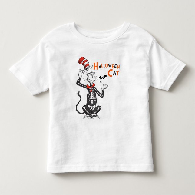 T-shirt Pour Les Tous Petits Dr Seuss | Chat d'Halloween en Casquette (Devant)