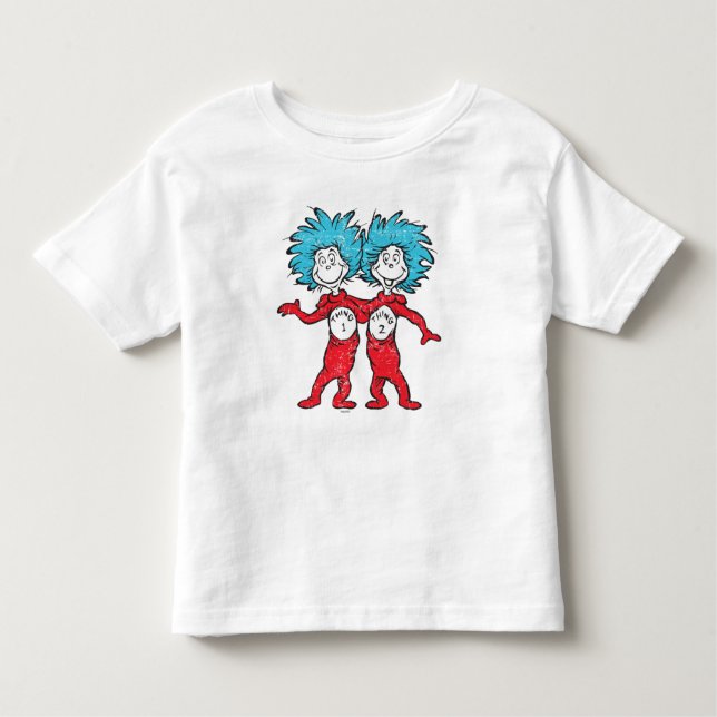 T-shirt Pour Les Tous Petits Dr Seuss | Chose 1, Chose 2 Assis (Devant)