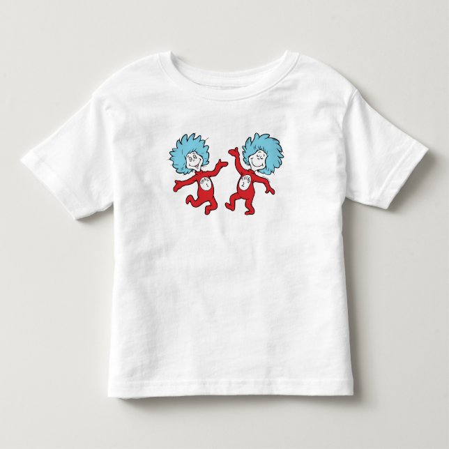 T-shirt Pour Les Tous Petits Dr. Seuss Chose 1 et Chose 2 Personnage (Devant)