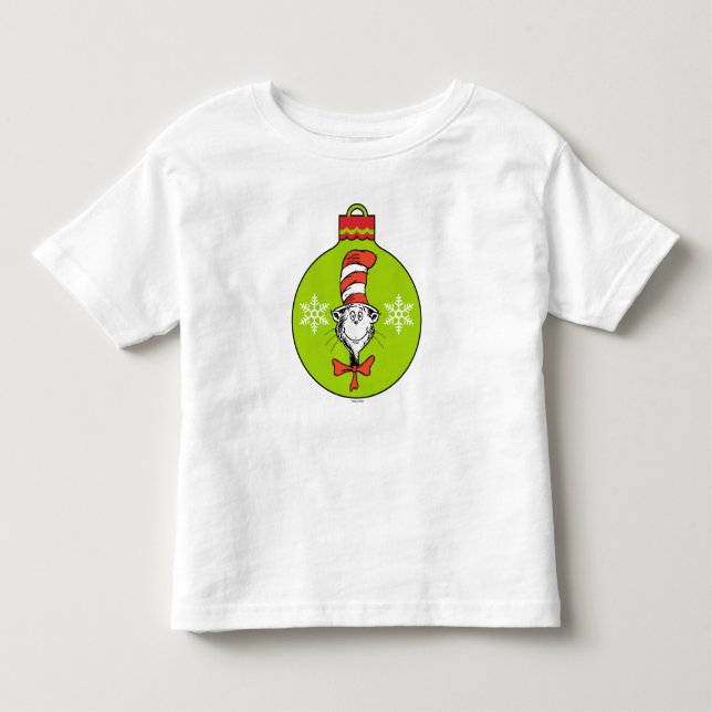 T-shirt Pour Les Tous Petits Dr Seuss | Grinch | Chat dans l'ornement Casquette (Devant)