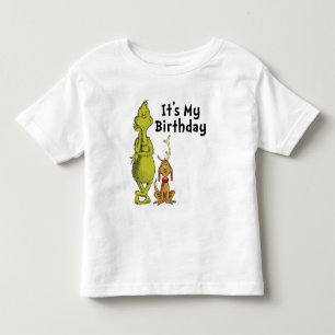 T-shirt Pour Les Tous Petits Dr. Seuss   Grinch Hiver Anniversaire