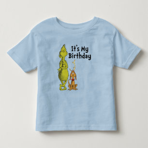 T-shirt Pour Les Tous Petits Dr. Seuss   Grinch Hiver Anniversaire