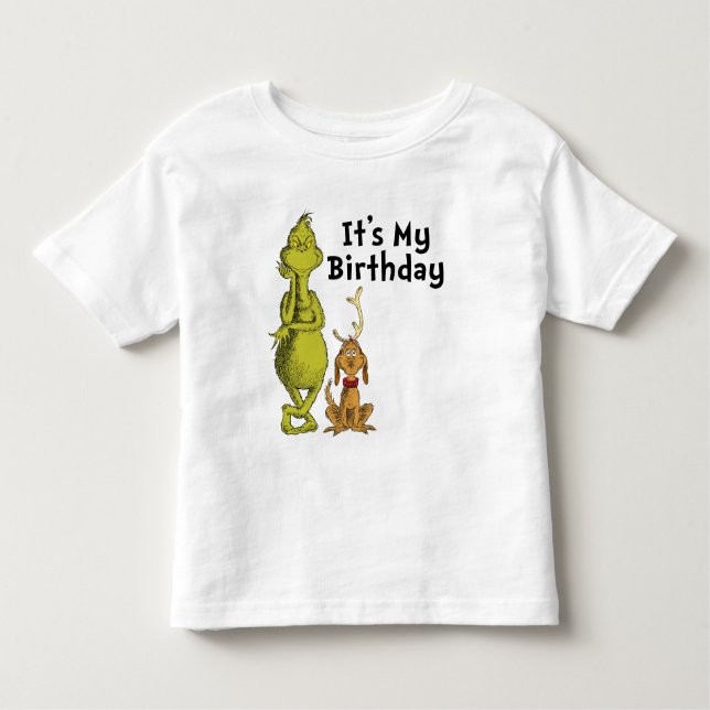 T-shirt Pour Les Tous Petits Dr Seuss | Grinch Winter Birday (Devant)