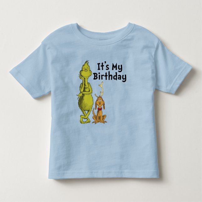 T-shirt Pour Les Tous Petits Dr Seuss | Grinch Winter Birday (Devant)