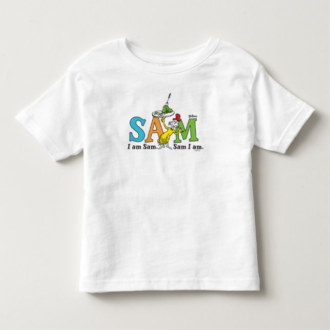 T-shirt Pour Les Tous Petits Dr Seuss | Je Suis Sam. Je Suis Sam. (Devant)