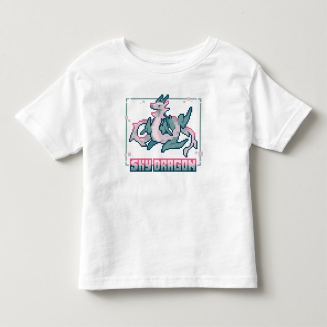T-shirt Pour Les Tous Petits Dragon Céleste Pixel art (Devant)