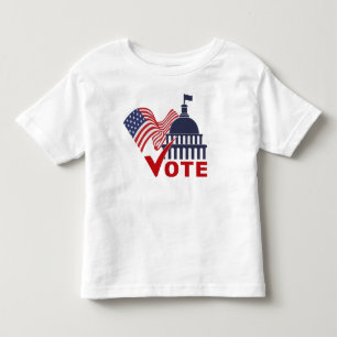 T-shirt Pour Les Tous Petits Drapeau américain avec coche