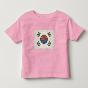 T-shirt Pour Les Tous Petits Drapeau Art Déco du patrimoine Corée du Sud 1920