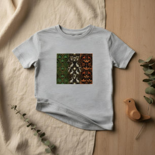 T-shirt Pour Les Tous Petits Drapeau Art Déco du patrimoine   Irlande   Vintage