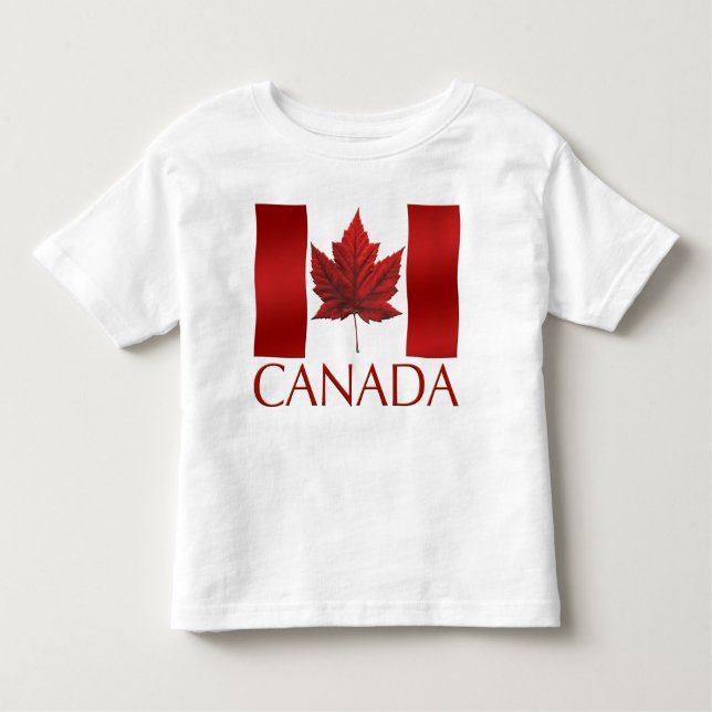 T-shirt Pour Les Tous Petits Drapeau Canada Chemise Canada Bébé Manche longue (Devant)