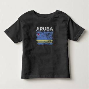 T-shirt Pour Les Tous Petits Drapeau d'Aruba en détresse - Drapeau d'Aruba