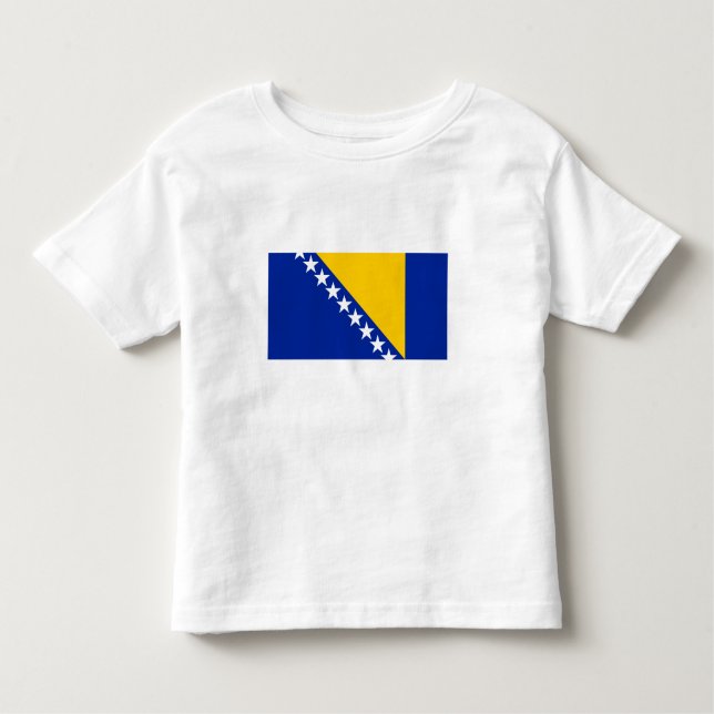 T-shirt Pour Les Tous Petits Drapeau de Bosnie-Herzégovine patriotique (Devant)