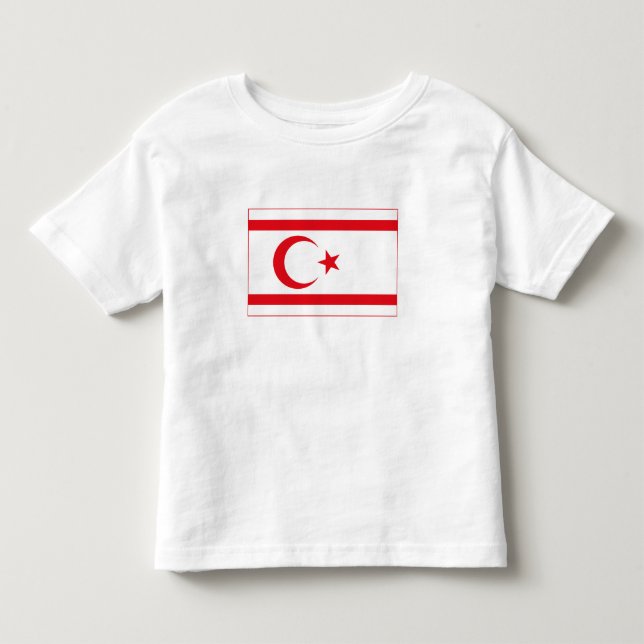 T-shirt Pour Les Tous Petits Drapeau de Chypre du Nord (Devant)