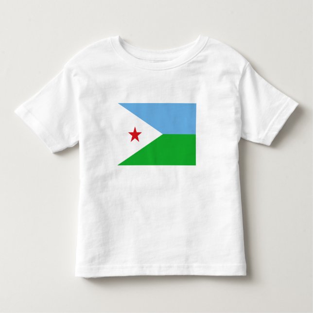 T-shirt Pour Les Tous Petits Drapeau de Djibouti (Devant)