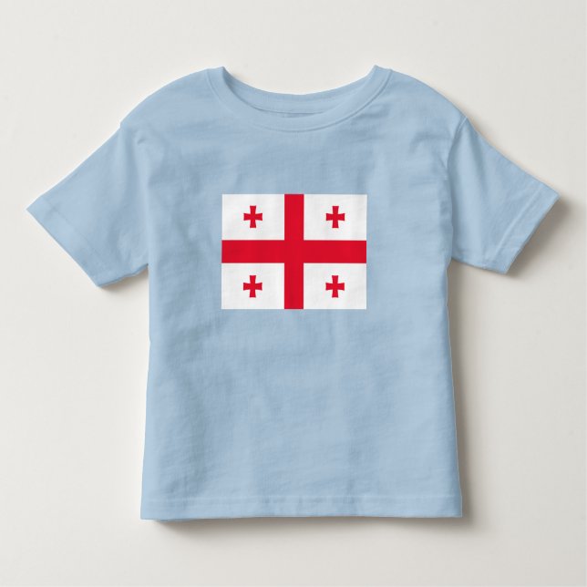 T-shirt Pour Les Tous Petits Drapeau de Géorgie (Devant)