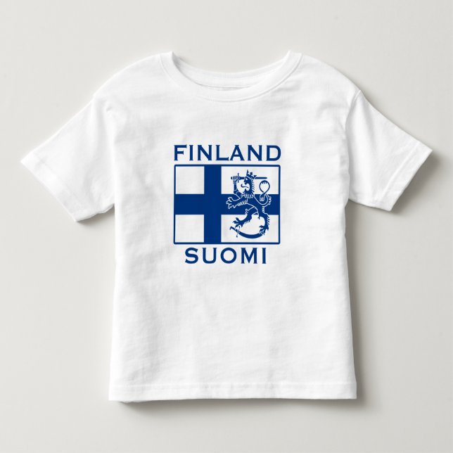 T-shirt Pour Les Tous Petits Drapeau de la Finlande (Devant)