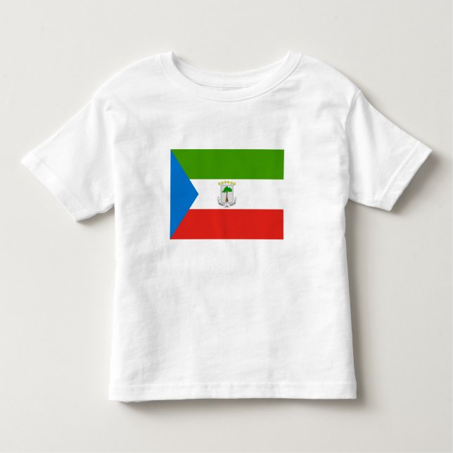 T-shirt Pour Les Tous Petits Drapeau de la Guinée équatoriale (Devant)