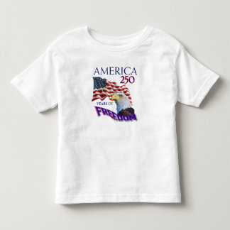 T-shirt Pour Les Tous Petits Drapeau de la liberté de l'Amérique 250 ans avec a