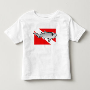 T-shirt Pour Les Tous Petits Drapeau de la plongée de requin caricature