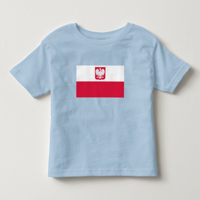 T-shirt Pour Les Tous Petits Drapeau de la Pologne (Devant)