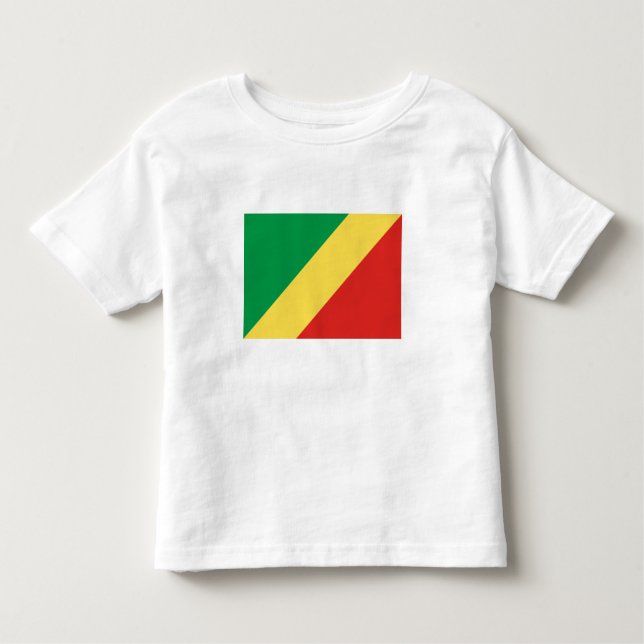 T-shirt Pour Les Tous Petits Drapeau de la République du Congo (Devant)