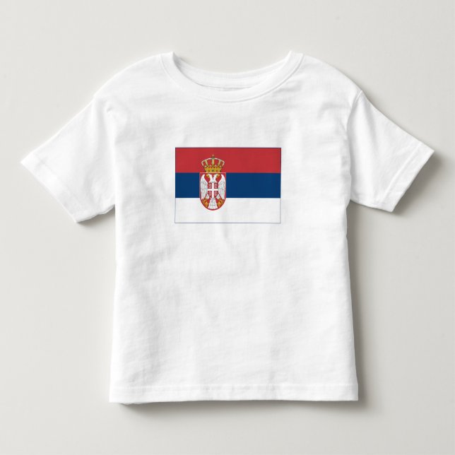 T-shirt Pour Les Tous Petits Drapeau de la Serbie (Devant)