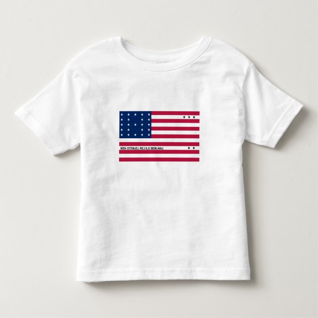 T-shirt Pour Les Tous Petits Drapeau de l'atoll de Bikini Patriotique (Devant)