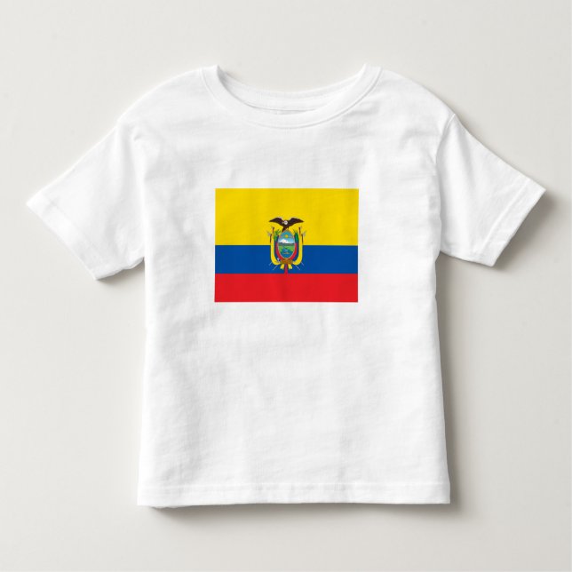 T-shirt Pour Les Tous Petits Drapeau de l'Équateur (Devant)