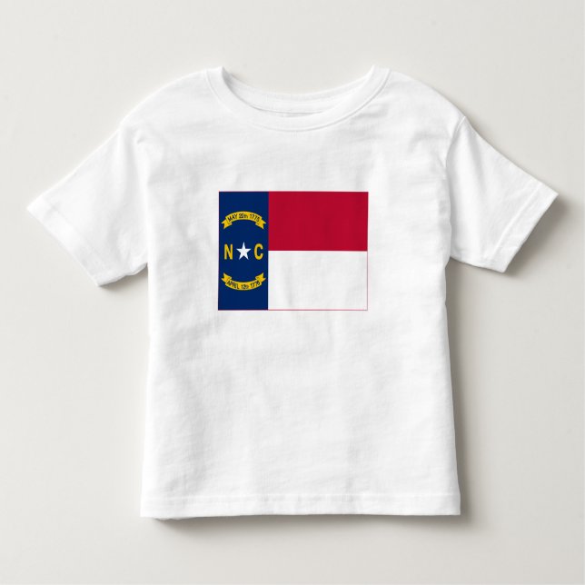 T-shirt Pour Les Tous Petits Drapeau de l'État de Caroline du Nord (Devant)