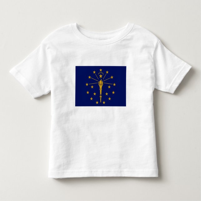 T-shirt Pour Les Tous Petits Drapeau de l'État de l'Indiana (Devant)