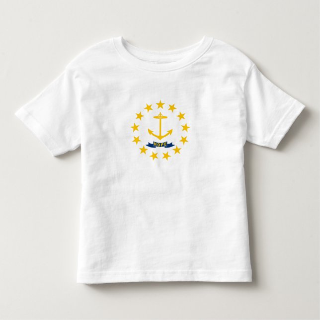 T-shirt Pour Les Tous Petits Drapeau de l'État de Rhode Island (Devant)