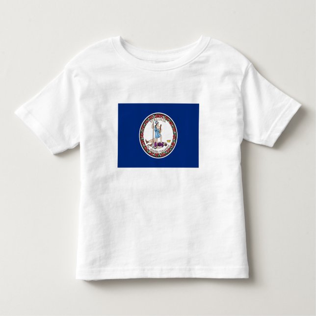 T-shirt Pour Les Tous Petits Drapeau de l'État de Virginie (Devant)