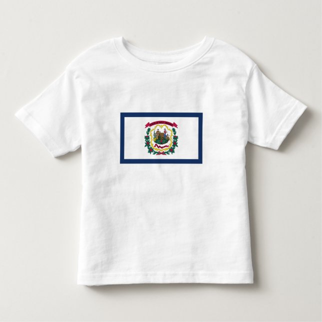 T-shirt Pour Les Tous Petits Drapeau de l'État de Virginie occidentale (Devant)
