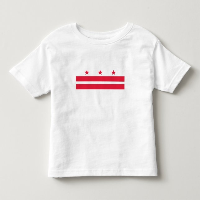 T-shirt Pour Les Tous Petits Drapeau de l'État de Washington DC (Devant)