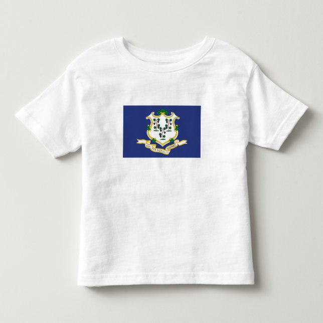 T-shirt Pour Les Tous Petits Drapeau de l'État du Connecticut (Devant)
