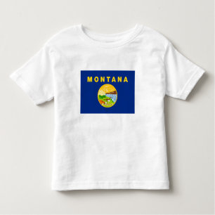 T-shirt Pour Les Tous Petits Drapeau de l'État du Montana