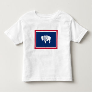 T-shirt Pour Les Tous Petits Drapeau de l'État du Wyoming