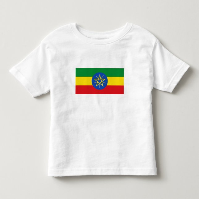 T-shirt Pour Les Tous Petits Drapeau de l'Éthiopie (Devant)