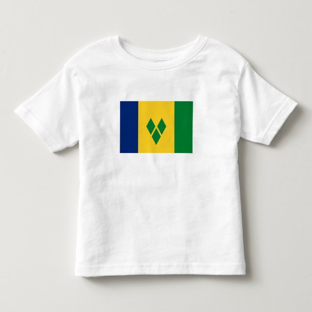 T-shirt Pour Les Tous Petits Drapeau de Saint-Vincent (Devant)