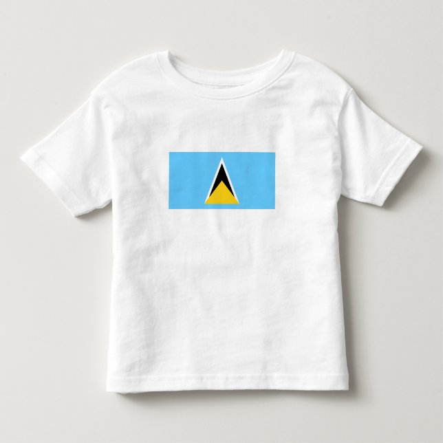 T-shirt Pour Les Tous Petits Drapeau de Sainte-Lucie (Devant)