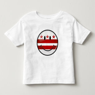 T-shirt Pour Les Tous Petits Drapeau de sourire de Washington DC