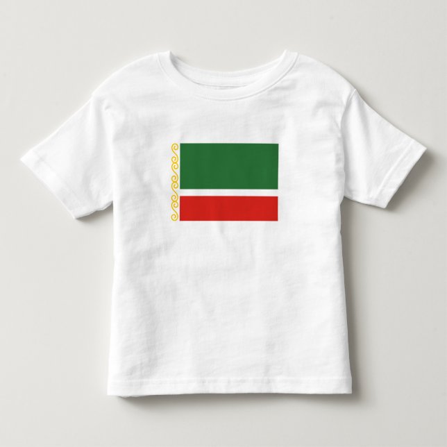 T-shirt Pour Les Tous Petits Drapeau de Tchétchénie (Devant)