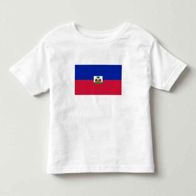 T-shirt Pour Les Tous Petits Drapeau d'Haïti (Devant)