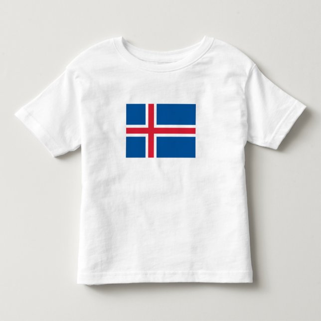T-shirt Pour Les Tous Petits Drapeau d'Islande (Devant)